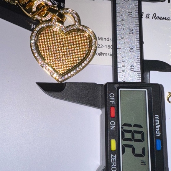 Gold Heart Picture Charm Pendant, Dangling Charming Heart Keepsake Pendant SALE - Picture 3 of 8